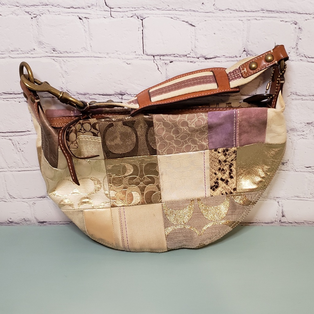 Authentic Coach Multicolored, Patchwork Purse - Picture 6 of 8